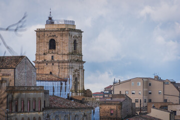 Skyline of Enna from Lombardia Castle, Sicily, Italy, Europe