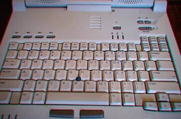 Laptop keyboard vintage tech chromatic