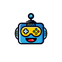 robot head design with joystick glasses © Wantrisna Vektor