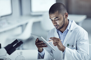 My final results match up with my hypothesis. Shot of a scientist recording his findings on a digital tablet.