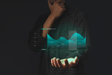 business finance technology and investment concept. Stock Market Investments Funds and Digital Assets.