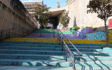 colorful stairs in istanbul turkey