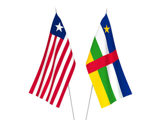 Central African Republic and Liberia flags