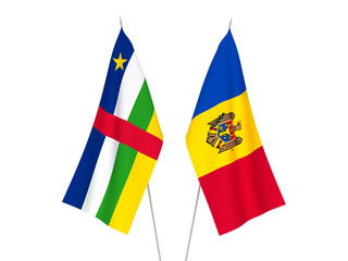 Central African Republic and Moldova flags