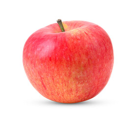 Red apple on white background.