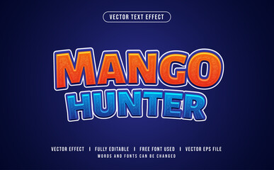 Mango Hunter Editable Vector Text Effect.