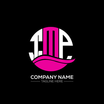 TMP logo monogram isolated on circle element design template, TMP letter logo design on black background. TMP creative initials letter logo concept.  TMP letter design.