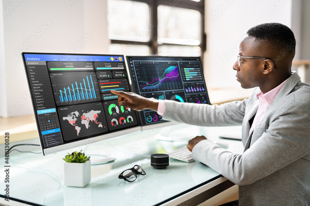 Poster business data analytics dashboard