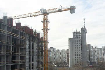 construction residential new house in progress at building site