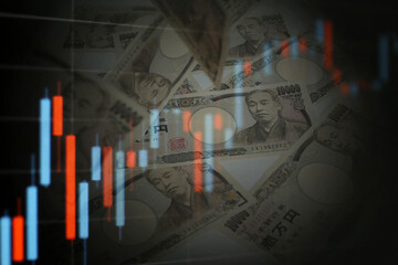 金融イメージ　ファイナンシャルグラフ