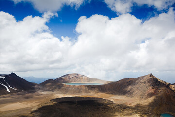 Trail in Tongariro National Park. New Zealand.