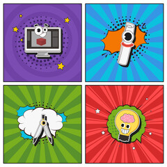 Hand drawn flat trendy cartoon elements collection Architects