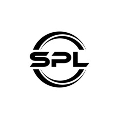 SPL letter logo design with white background in illustrator, vector logo modern alphabet font overlap style. calligraphy designs for logo, Poster, Invitation, etc.