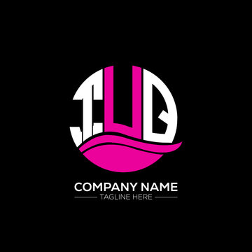 TUQ logo monogram isolated on circle element design template, TUQ letter logo design on black background. TUQ creative initials letter logo concept.  TUQ letter design.