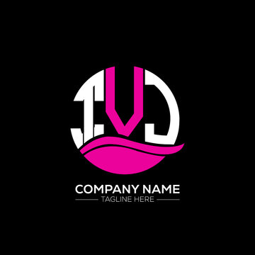 TVJ logo monogram isolated on circle element design template, TVJ letter logo design on black background. TVJ creative initials letter logo concept. TVJ letter  design.