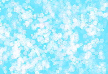 Blue abstract background with sparkles circles. Glare of light