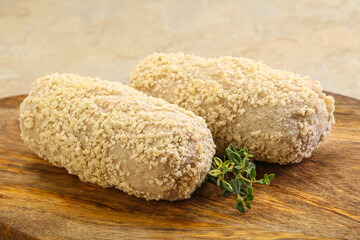 Raw chicken cutlet for roast