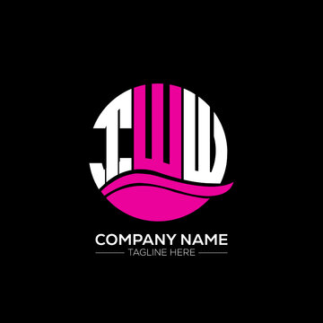 TWW logo monogram isolated on circle element design template, TWW letter logo design on black background.TWW creative initials letter logo concept.  TWW letter design.