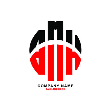 BMH letter design. BMH letter logo design with white background. BMH creative letter logo with two colors.
