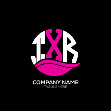 TXR logo monogram isolated on circle element design template, TXR letter logo design on black background.TXR creative initials letter logo concept.  TXR letter design.