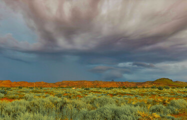 Monument Valley, Arizona, Utah, USA, Sentinel Mesa, West Mitten Butte, East Mitten Butte Merrick Butte