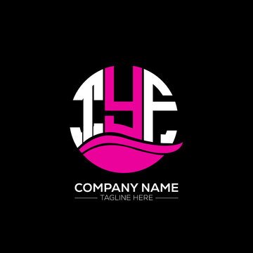 TYF logo monogram isolated on circle element design template, TYF letter logo design on black background.TYF creative initials letter logo concept.  TYF letter design.