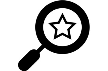 Search Star Rating Isolated Vector Illustration