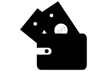 Wallet Isolated Vector Illustration which can be easily modified or edit