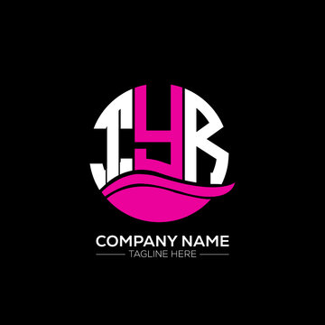 TYR logo monogram isolated on circle element design template, TYR letter logo design on black background.TYR creative initials letter logo concept.  TYR letter design.
