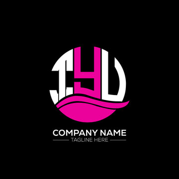 TYV logo monogram isolated on circle element design template, TYV letter logo design on black background.TYV creative initials letter logo concept.  TYV letter design.