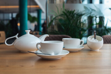 English white tea service, morning, breakfast