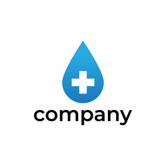 Obraz premium health water or drop logo design