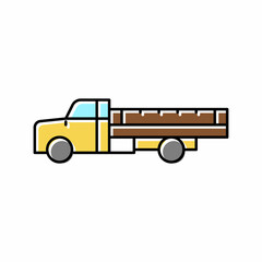 truck farm transport color icon vector illustration