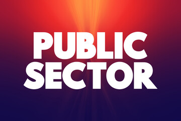 Public Sector text quote, concept background