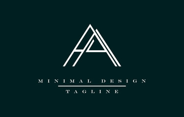 AA Minimalist Logo Design vector art Illuatration