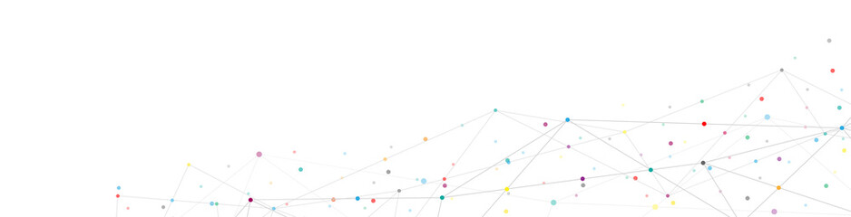 Abstract background and geometric pattern with connecting the dots and lines for banner design or header