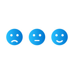Emotion rating icon with gradient