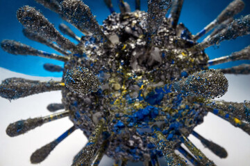 pathogen respiratory influenza covid corona virus cell.