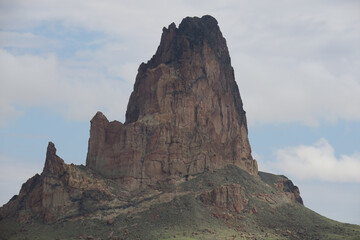 Monument Valley, Arizona, Utah, USA, Sentinel Mesa, West Mitten Butte, East Mitten Butte Merrick...