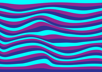 Wavy purple distorted blue lines background