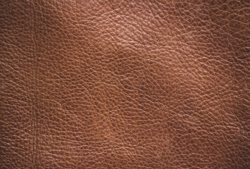 Fototapeta premium Genuine leather texture background. Dark brown, orange textures for decoration blank.