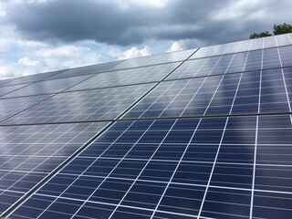 solar panels on a roof