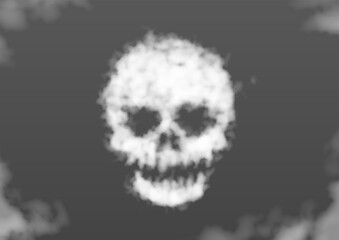 ドクロの煙ベクター素材