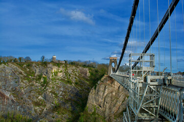 Sunset over clifton suspension bridge