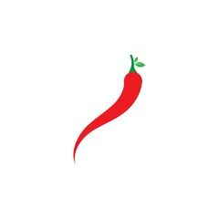 Red hot natural chili icon vector Illustration