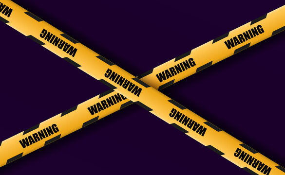 Barrier warning tape on transparent background. Vector illustration.