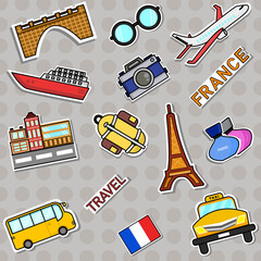 France travel stickers 