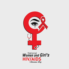 National Women and Girls HIV and AIDS Awareness Day. March 10th. World aids day and national HIV and AIDS or healthcare and medicine concept.
