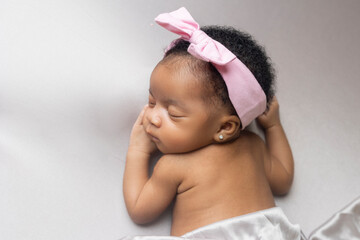 Portrait of adorable African Baby girl 