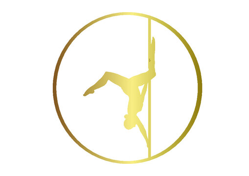 Złoty pole dance, LOGO pole dance, rysunek pole dance, sport © Freshfanpage